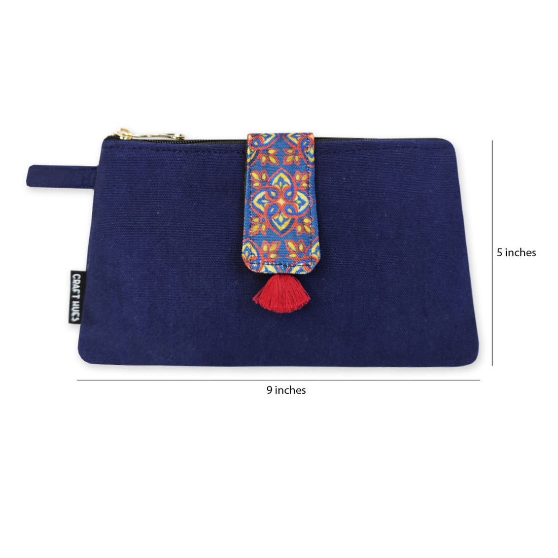 Long Plain Wallet - Navy Blue