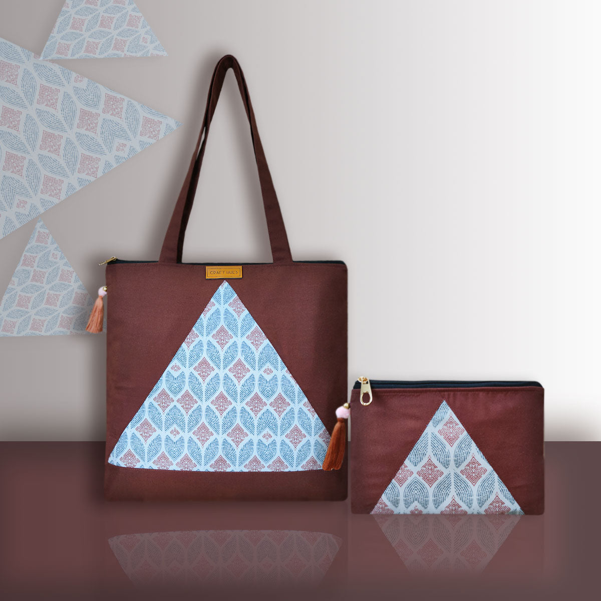 The Petals Canvas Tote/Pouch Combo