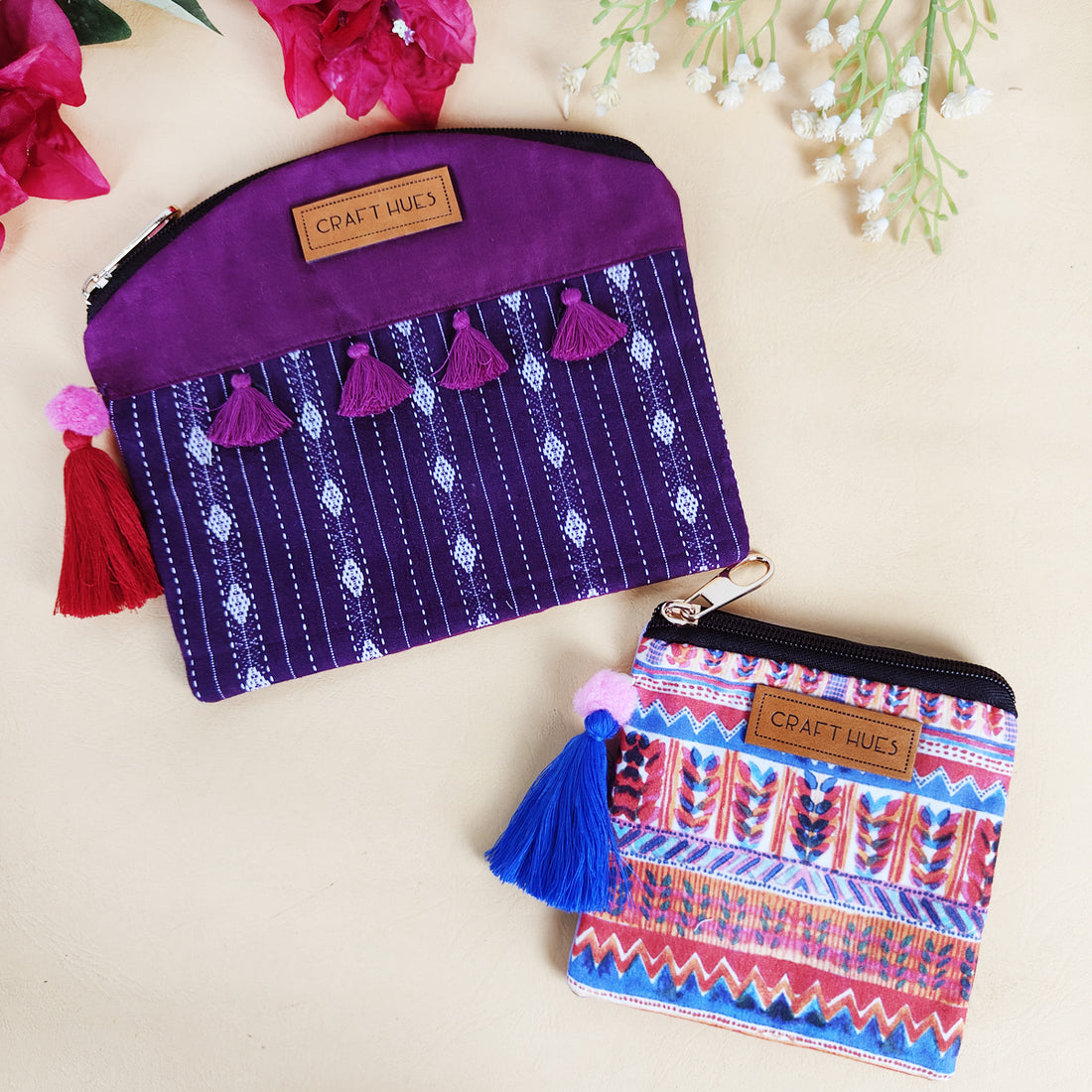 Purple Square Curve Pouch Combo