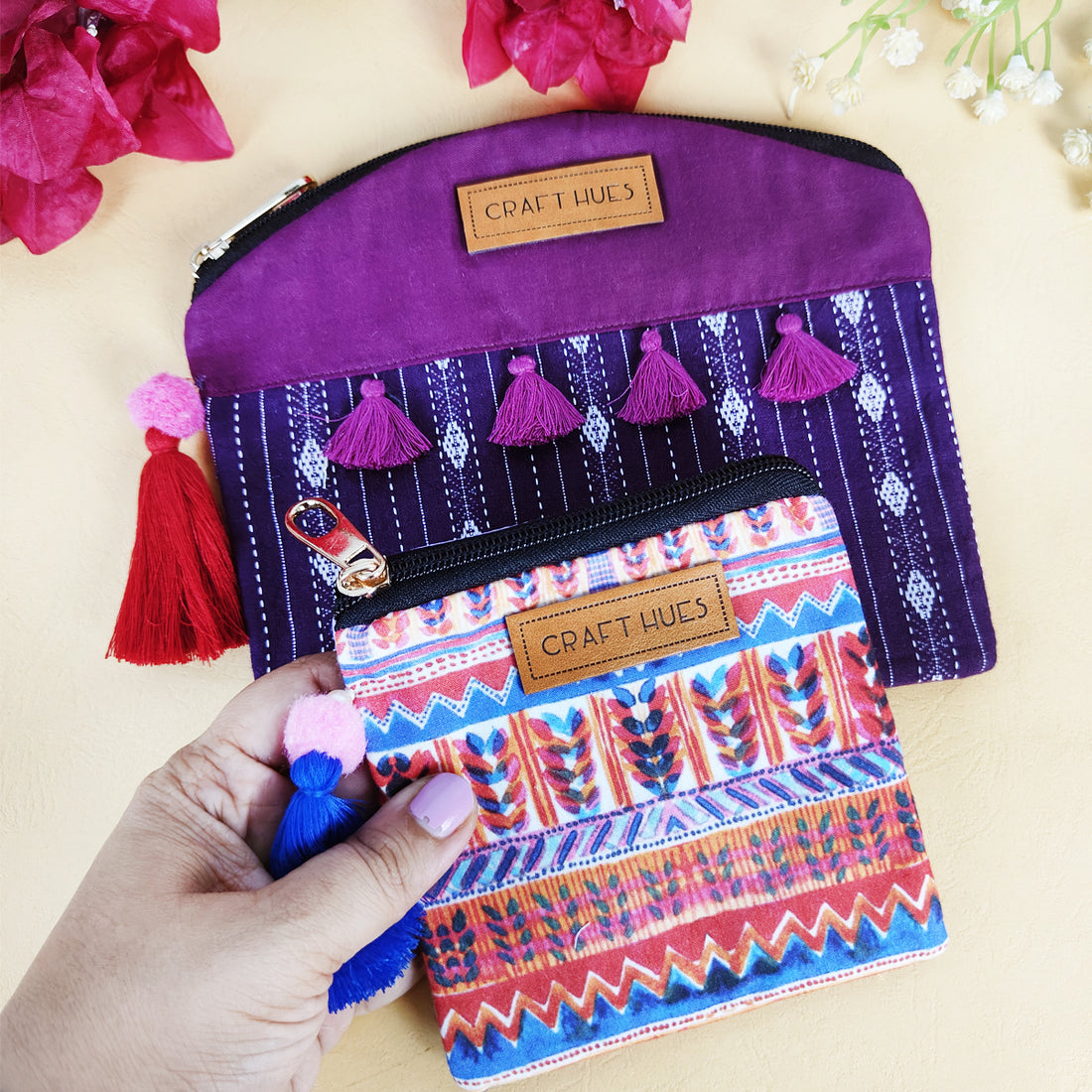 Purple Square Curve Pouch Combo