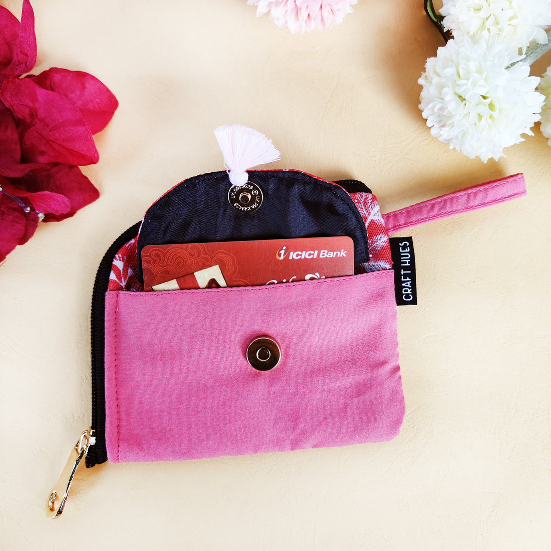 Curve Mini Wallet Combo- Red-Brown Warli