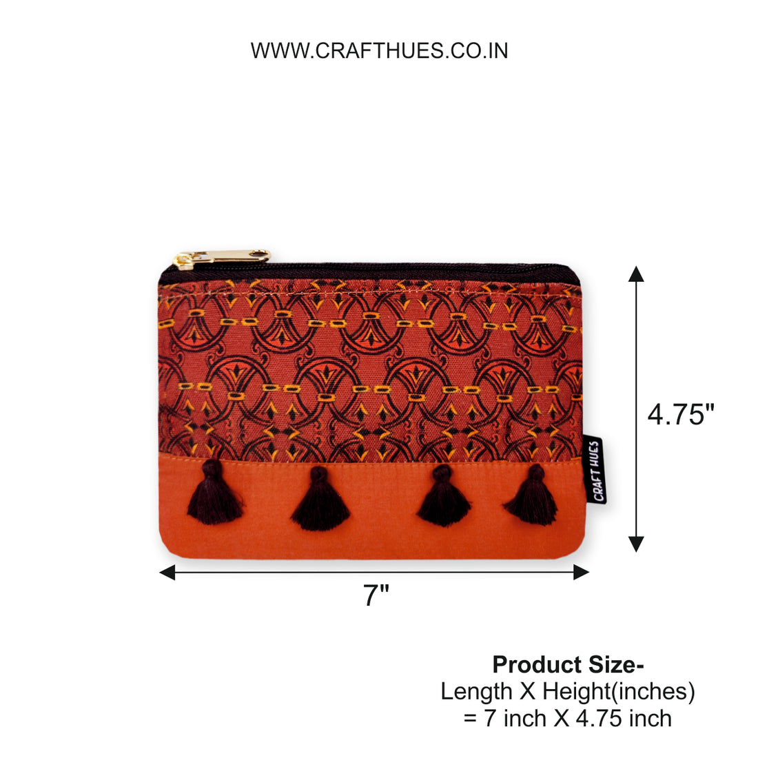 Box Sling Pouch Combo- Rust Orange Knot