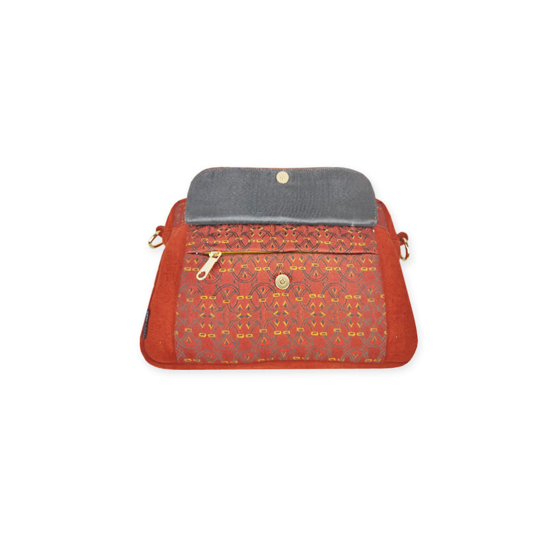 Box Sling Pouch Combo- Rust Orange Knot