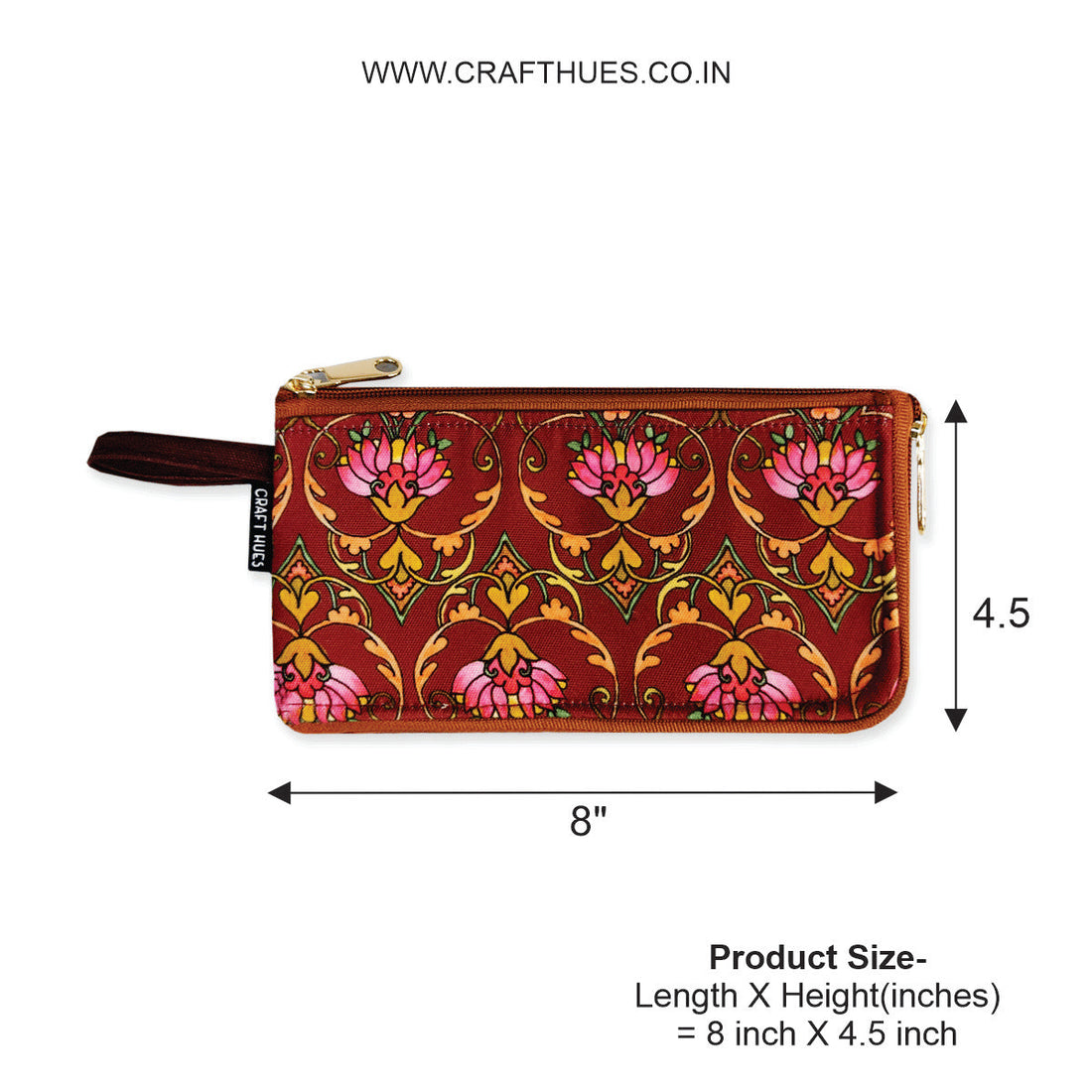 Dual-Zip Maroon Persian Garden