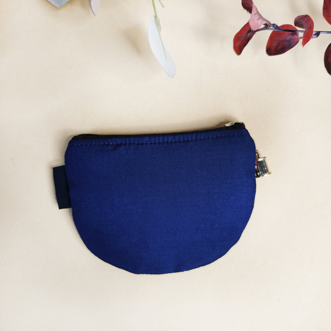 Tassel Wallet/Coin Pouch Combo-Blue Checks Madhubani