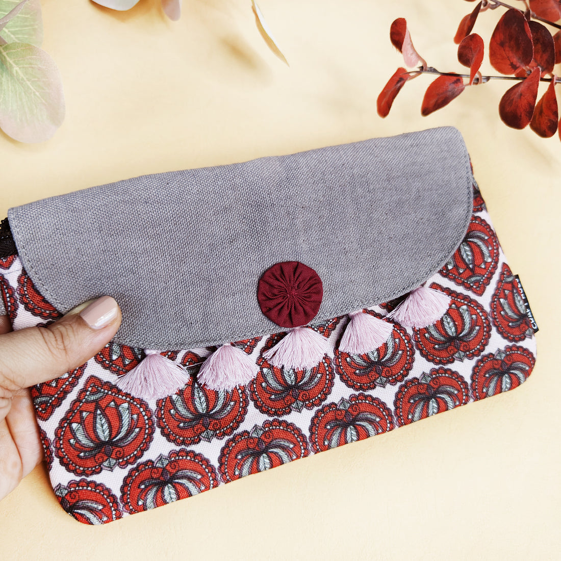 Tassel Wallet Combo-Red-Black