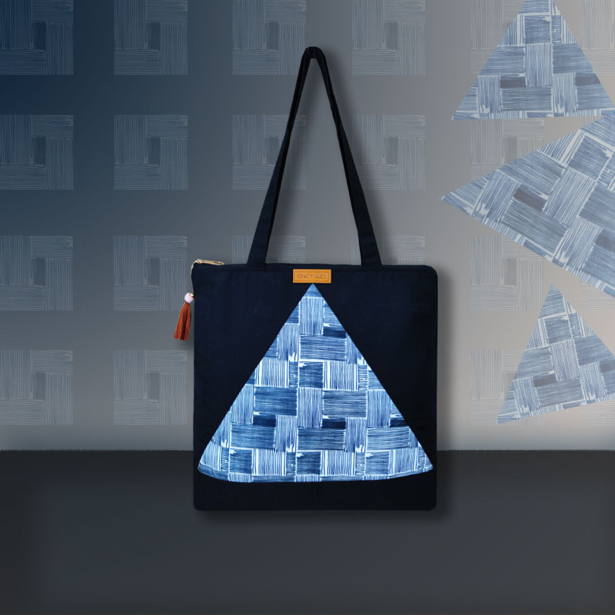 Scribble Canvas Tote/Pouch Combo