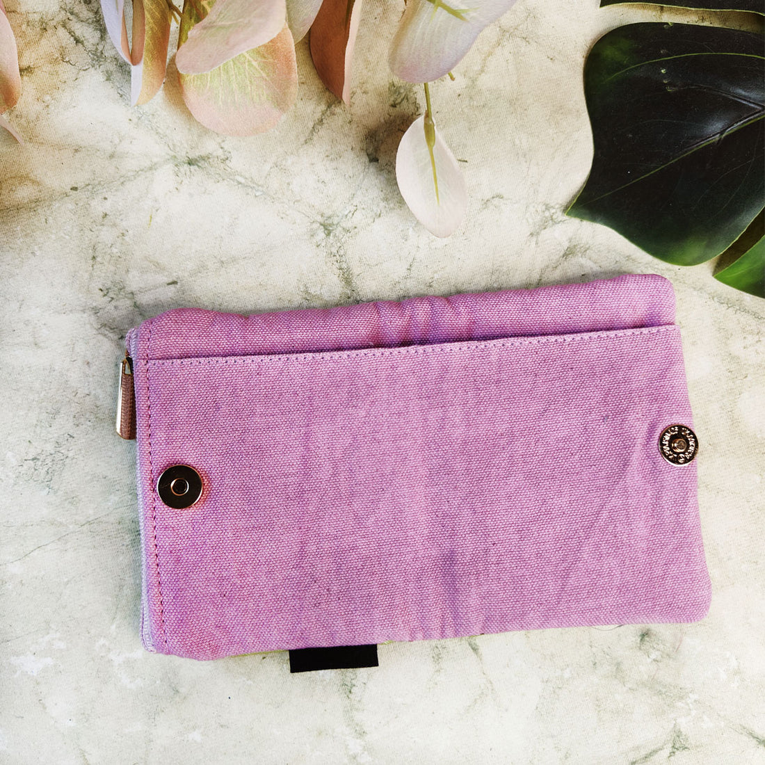 TWIN MINI WALLET-GREEN-PINK TILE