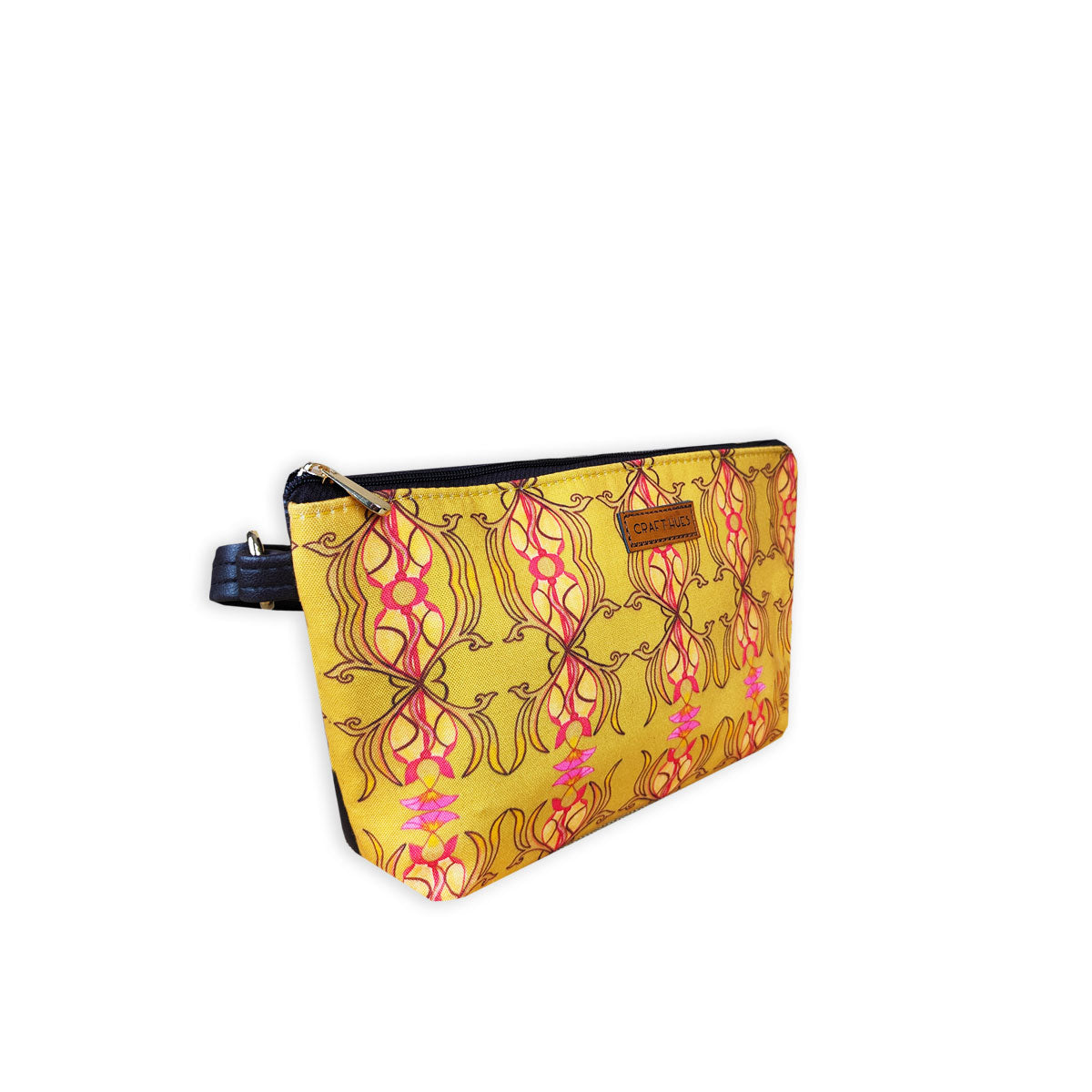 Yellow Mughal Baguette with Pouch