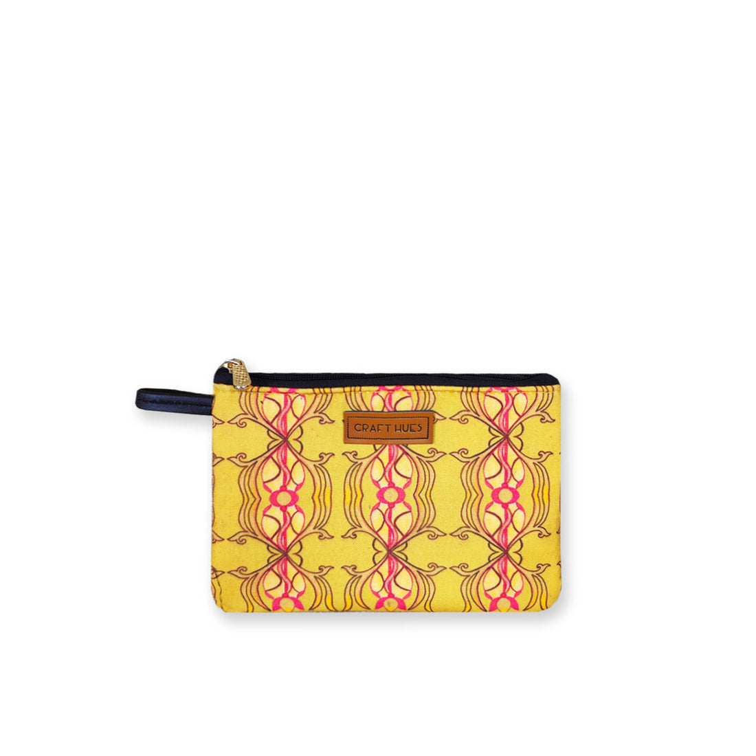 Yellow Mughal Baguette with Pouch