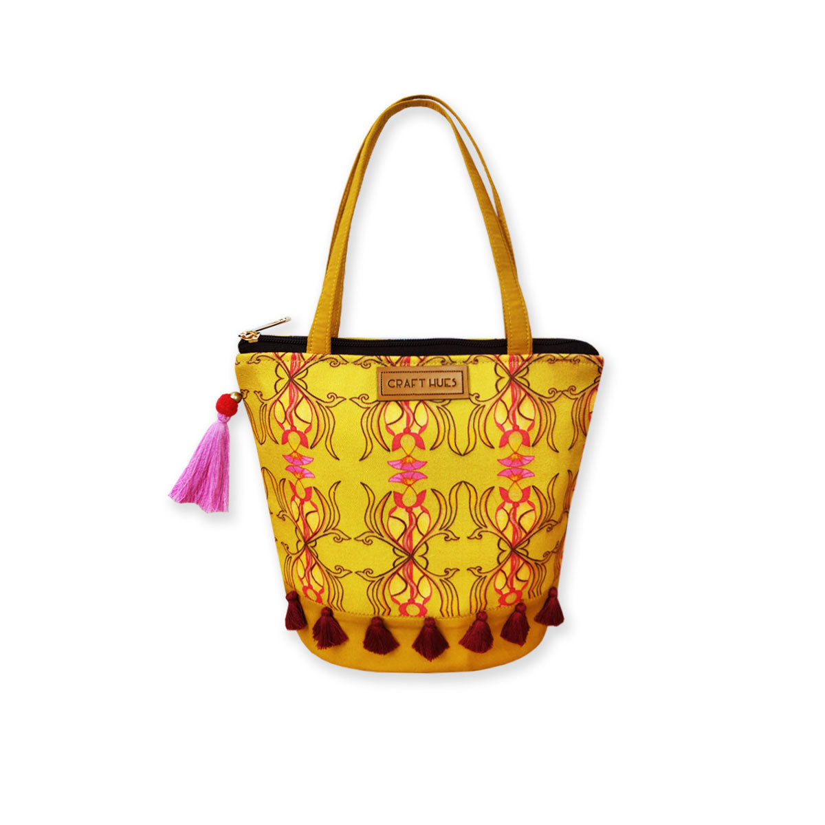 Yellow Mughal Bucket Bag