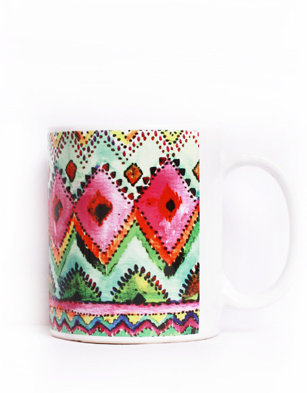 Pink Ikkat Coffee Mug