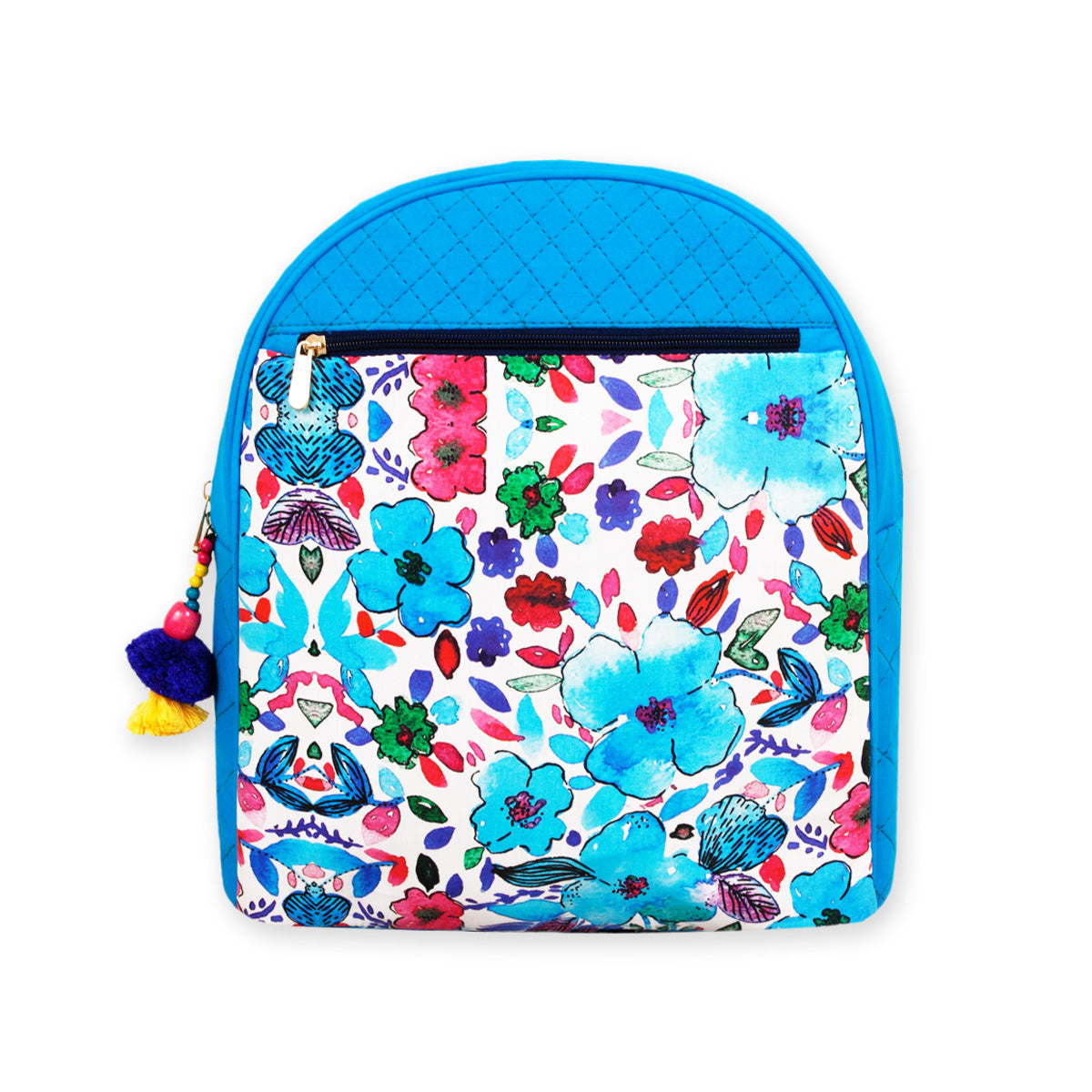Printed Backpack- Blue Garden