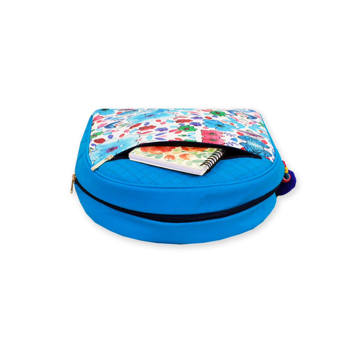 Printed Backpack- Blue Garden