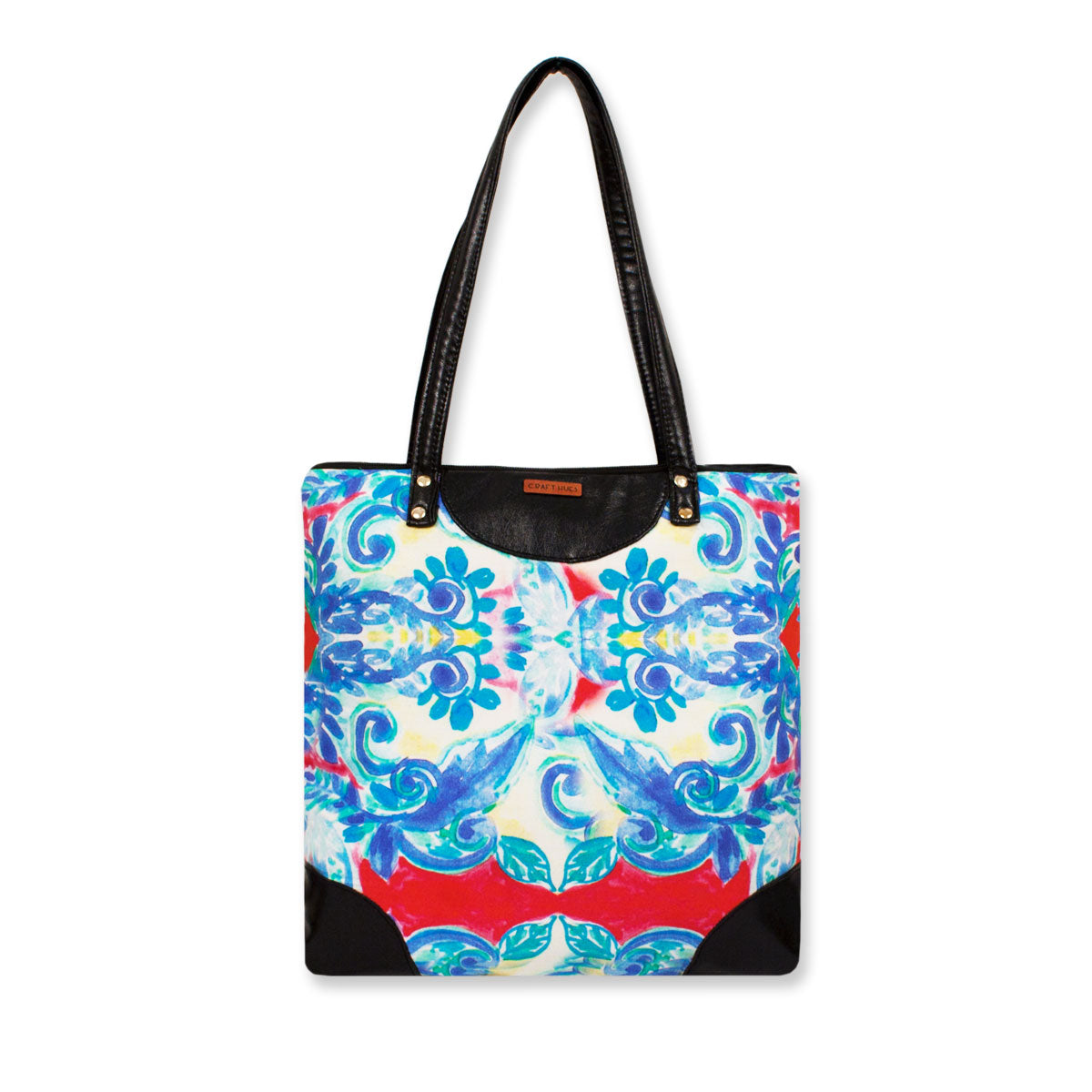 Blue Paisley Printed Tote Bag