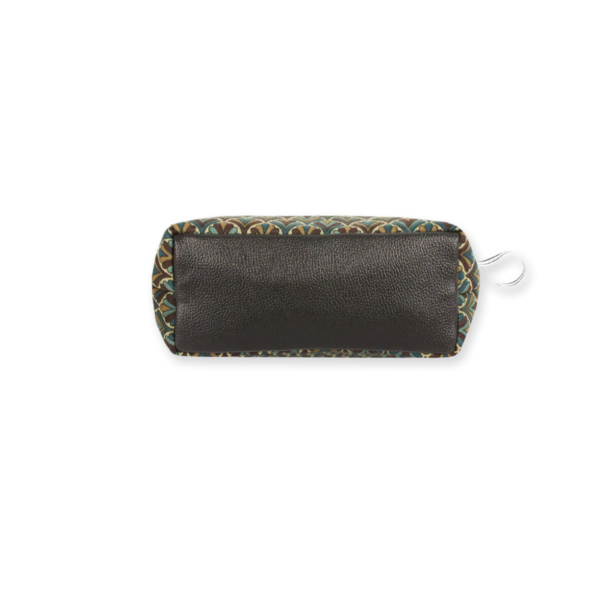 Bottle Green Block Printed Pouch