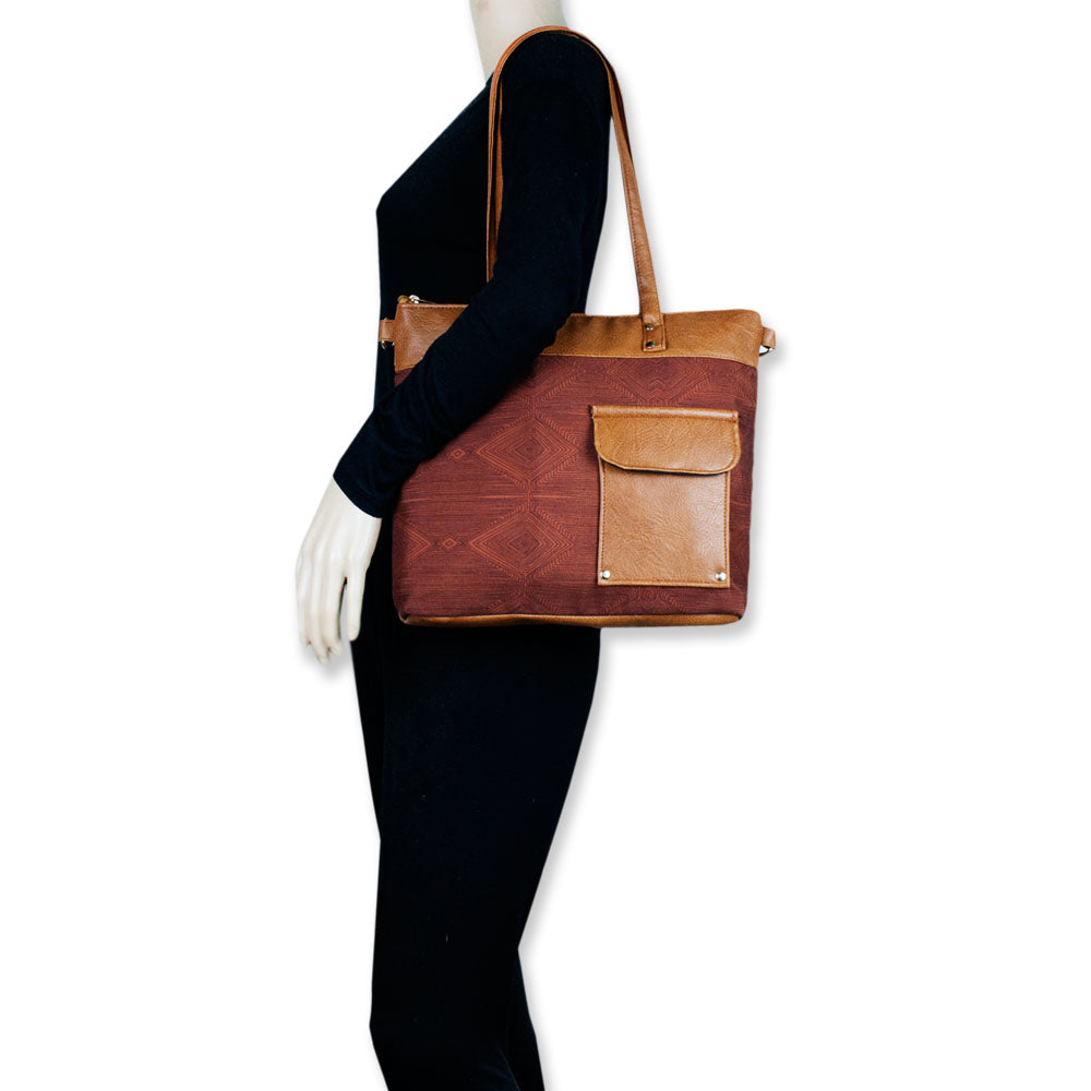 Brown Beauty Shoulder Bag with Sling