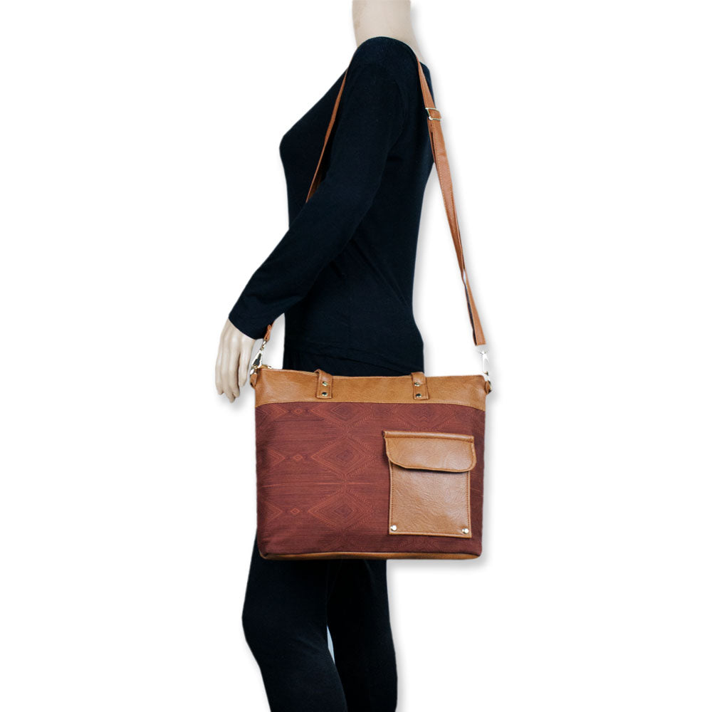 Brown Beauty Shoulder Bag with Sling