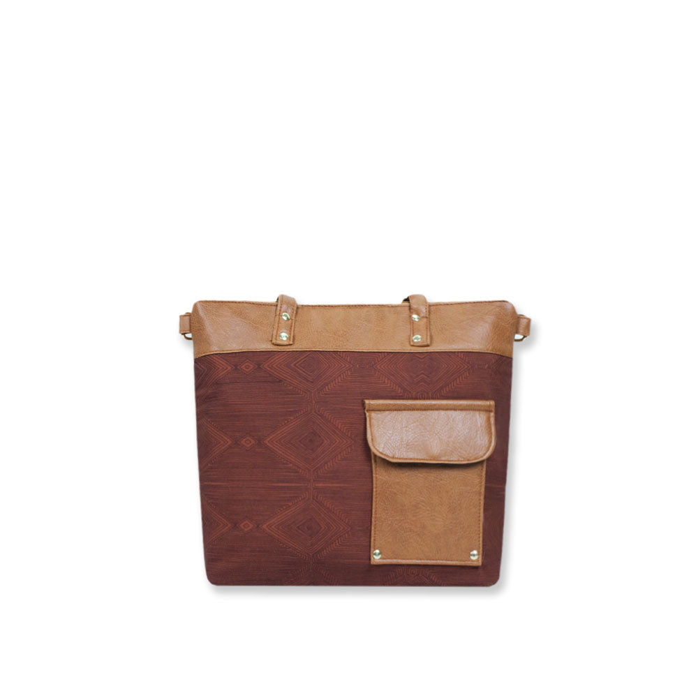 Brown Beauty Shoulder Bag with Sling