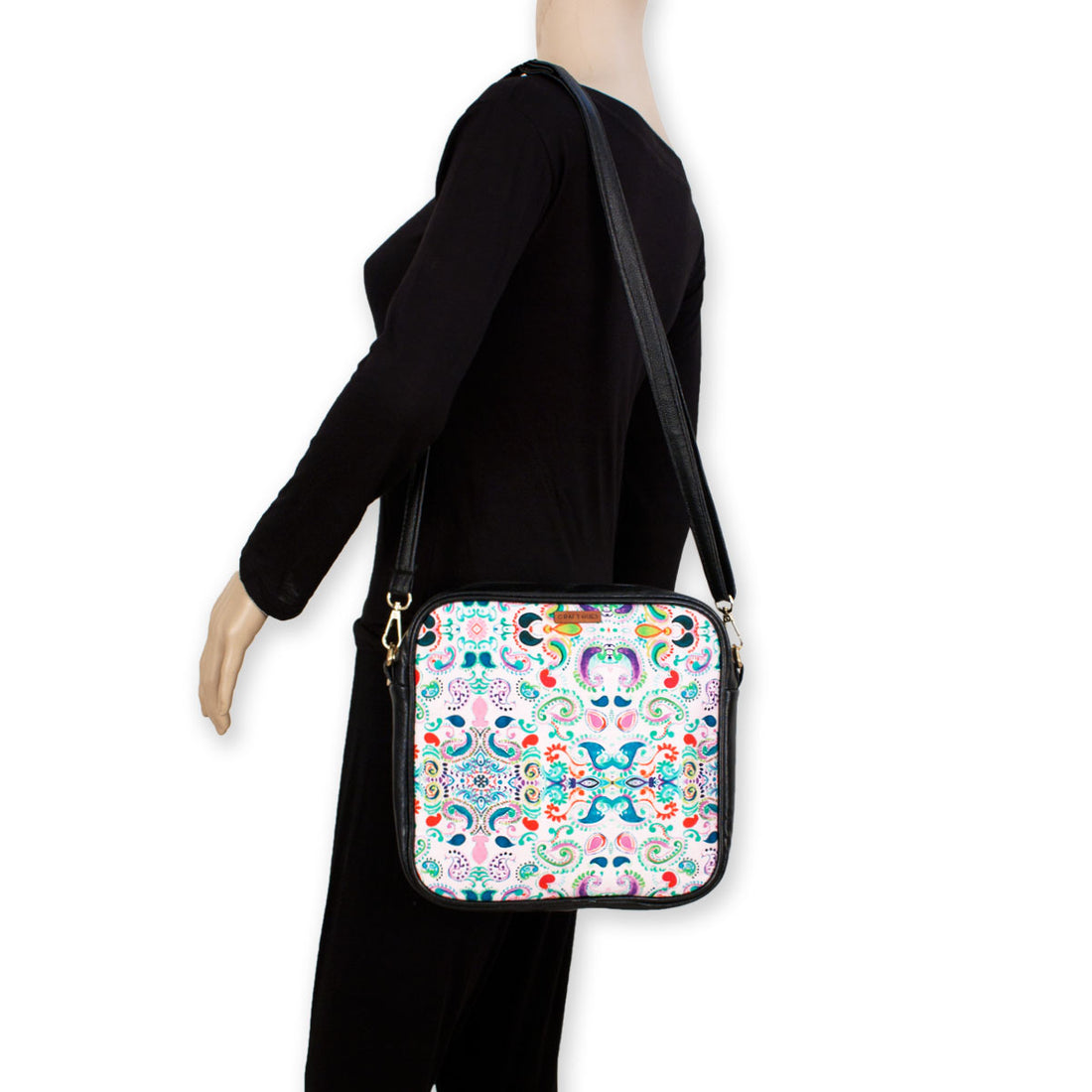 Paisley Rectangle Box Sling Bag