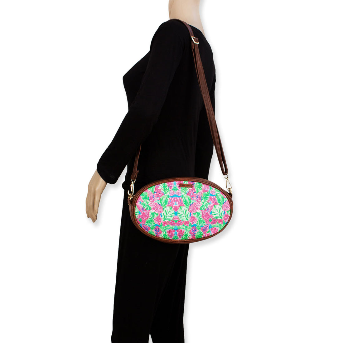 Pink World Oval Box Sling Bag