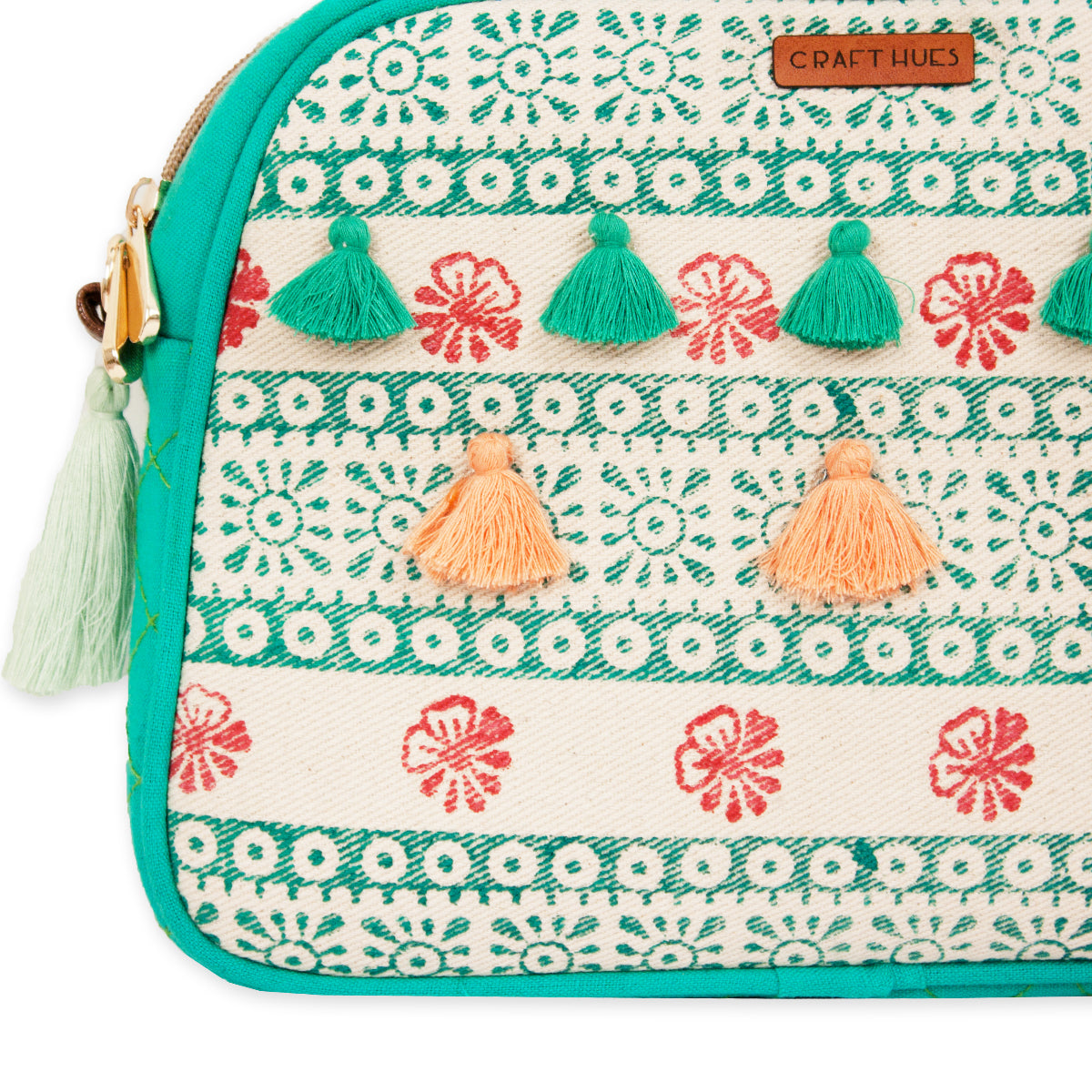 Green Stripes Canvas Sling Bag