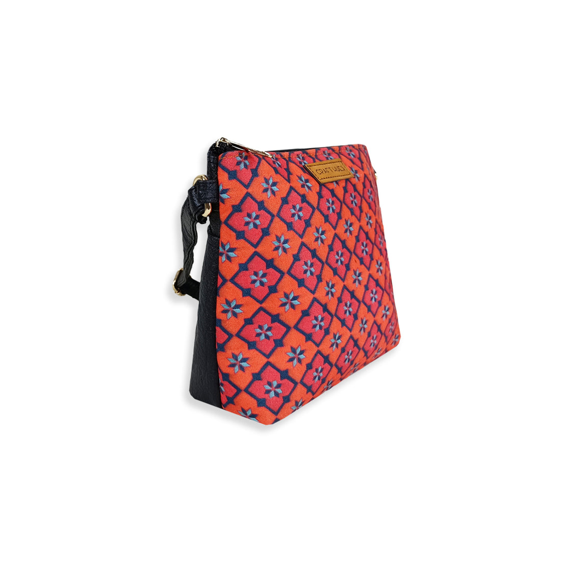 Peach Kites Tiles Sling Bag