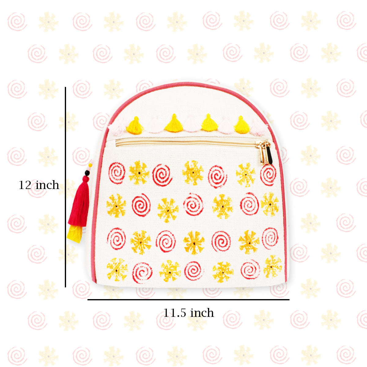 Spirals Hand-painted Backpack