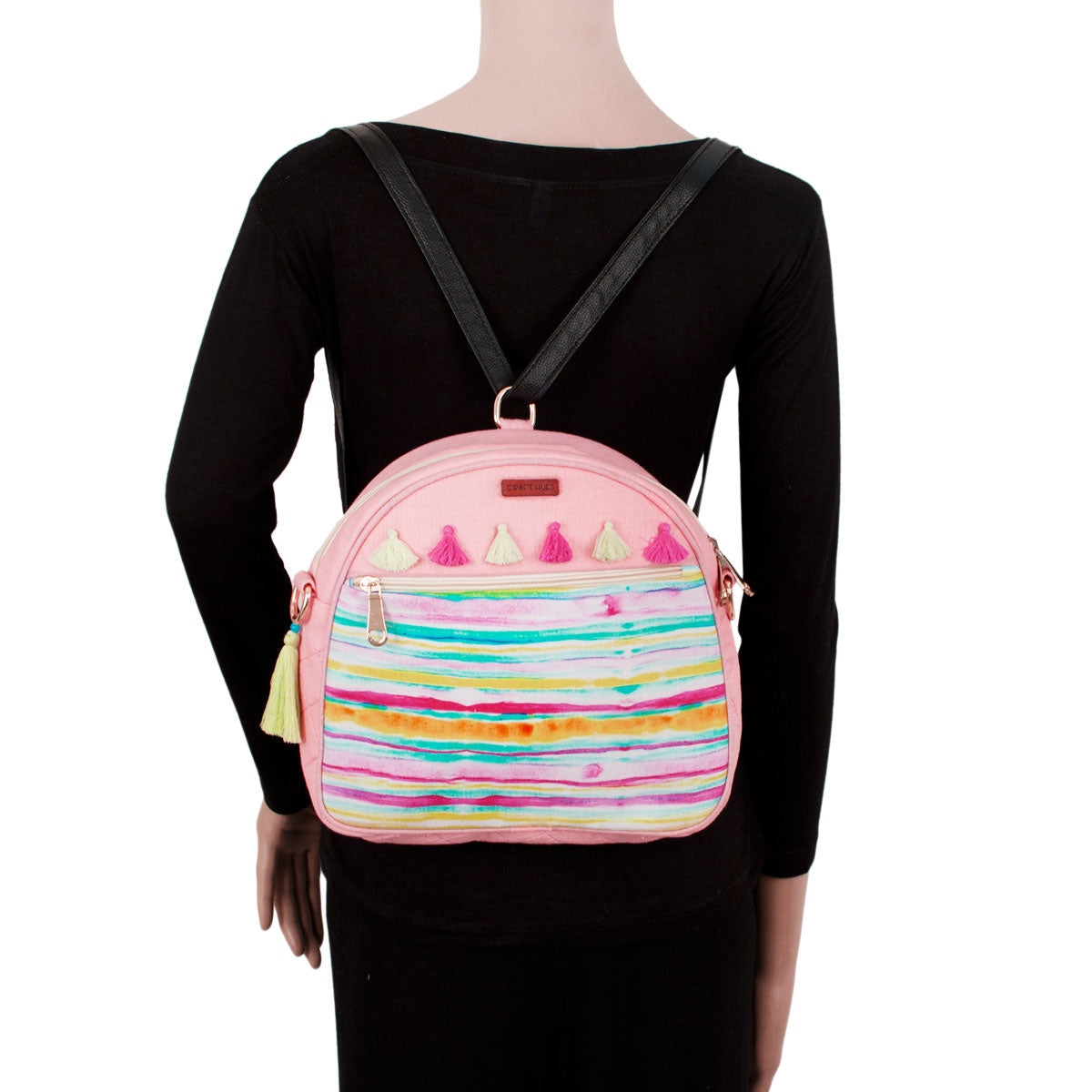 Pink Stripes Backpack