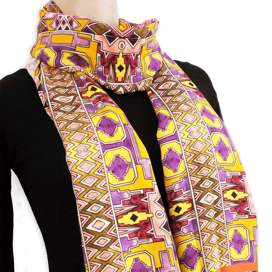 Purple Aztec Stole