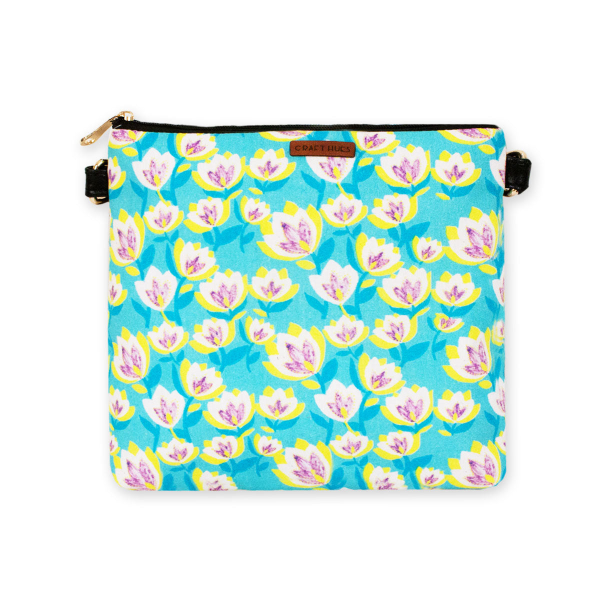 Purple Floral Sling Bag
