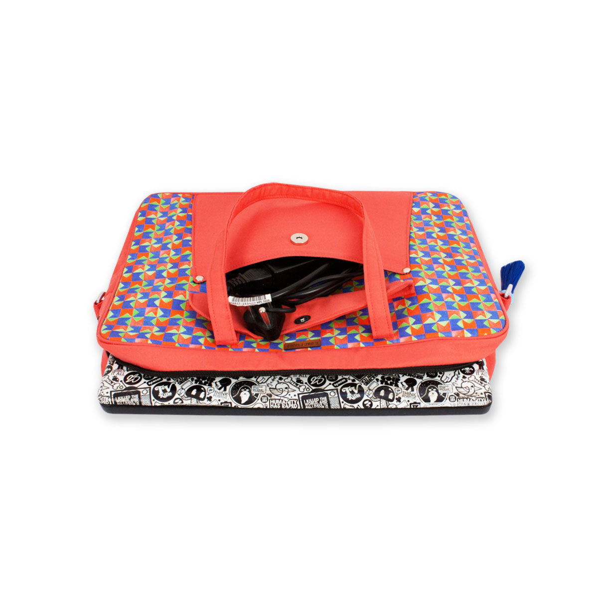 Red Checks Laptop Bag