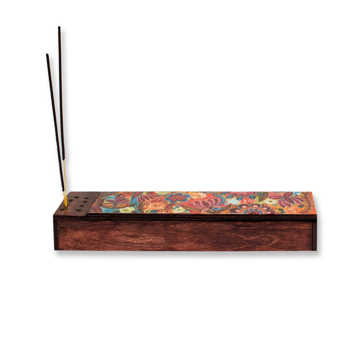 Agarbatti Stand and Storage Box- Brown