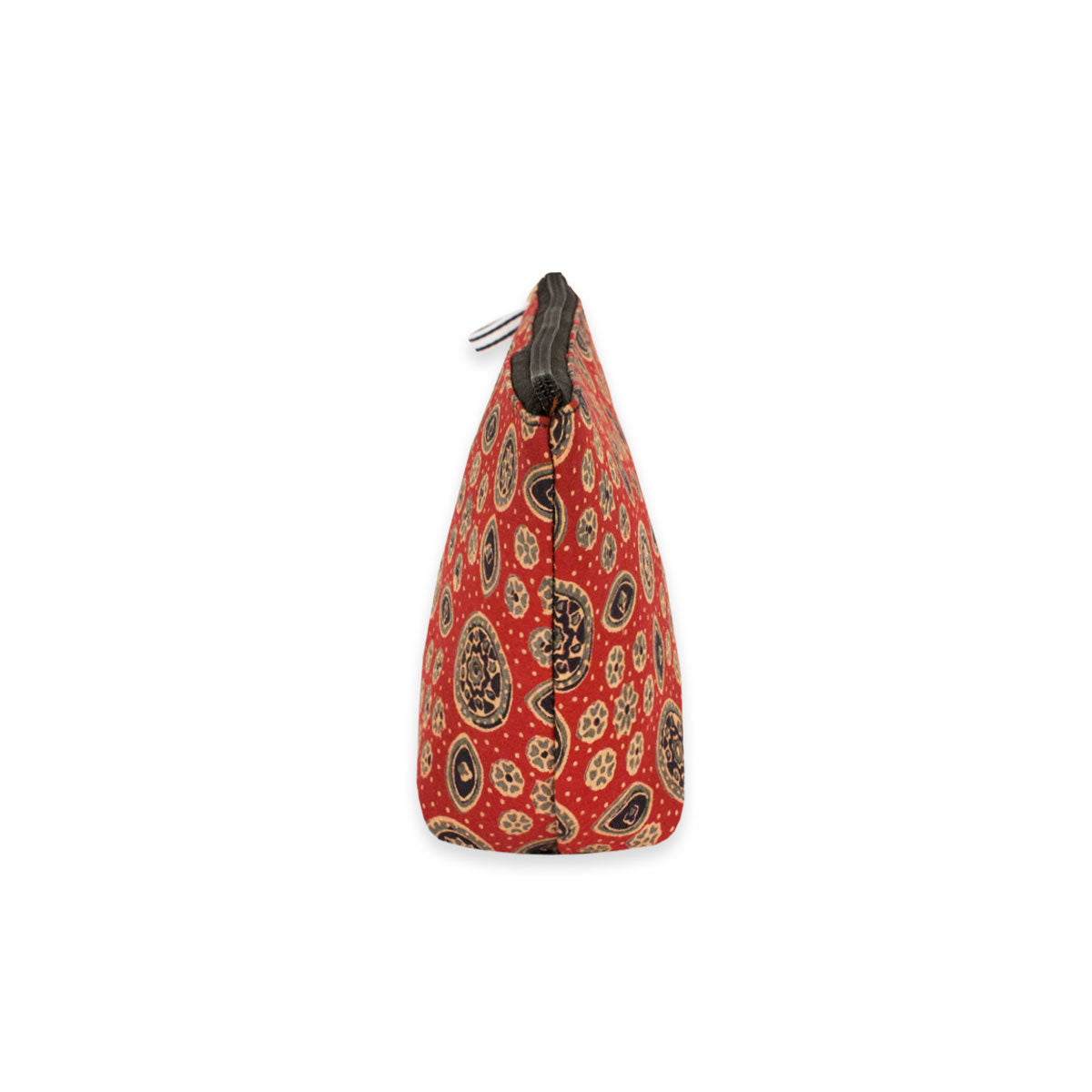 Red Ajrakh Block Printed Pouch