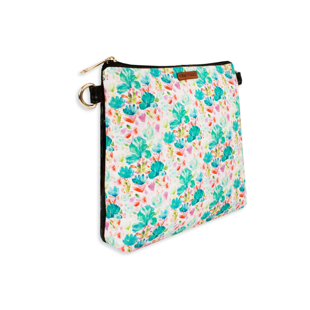Aqua Flowers Sling Bag