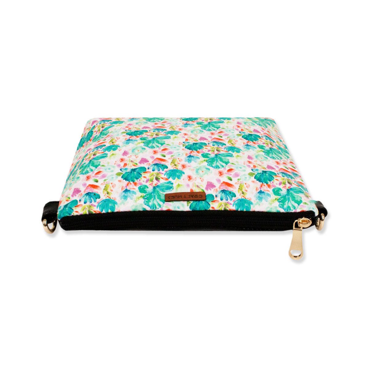 Aqua Flowers Sling Bag