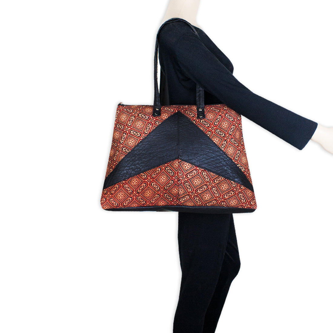 Athangudi Tiles Block Printed Tote Bag