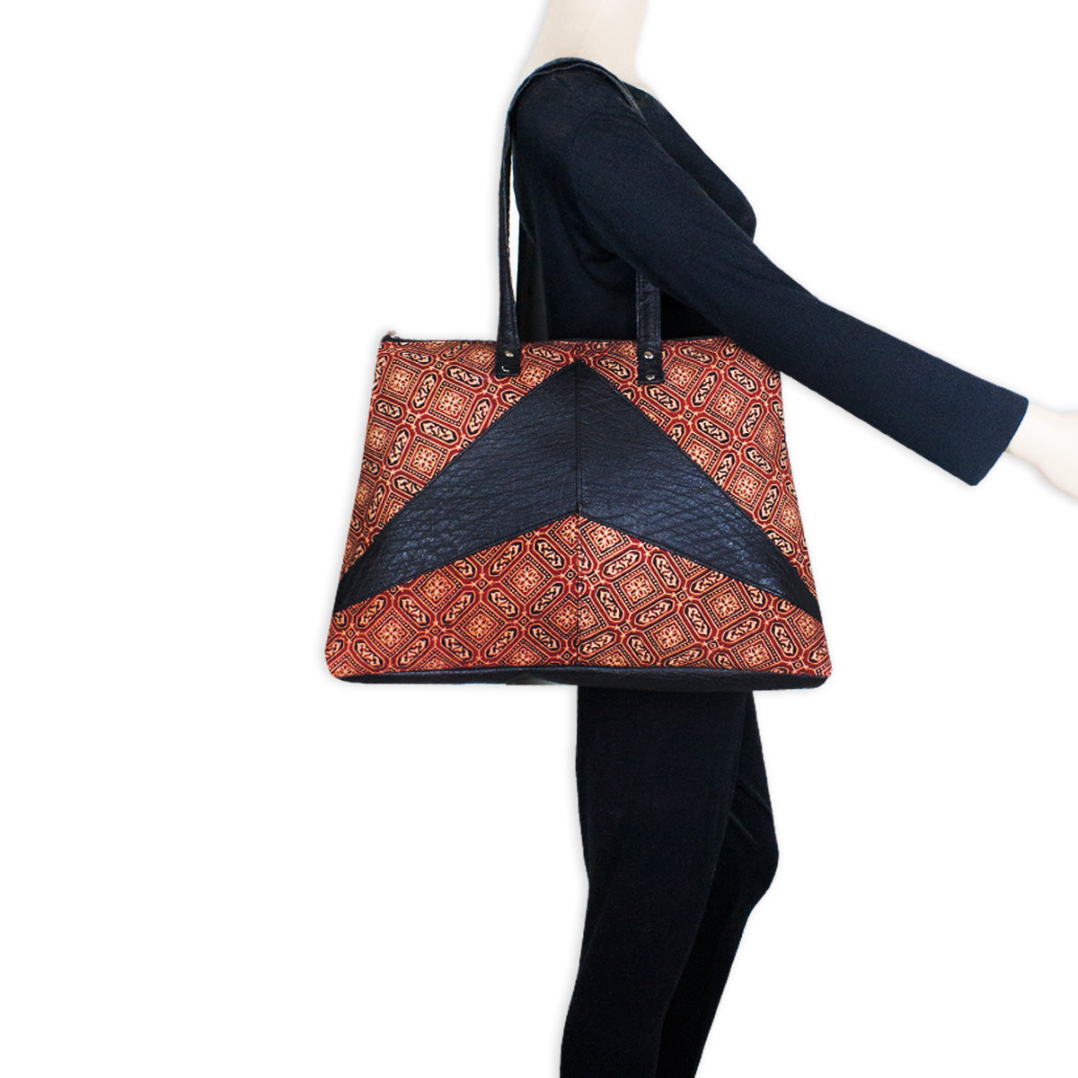 Athangudi Tiles Block Printed Tote Bag