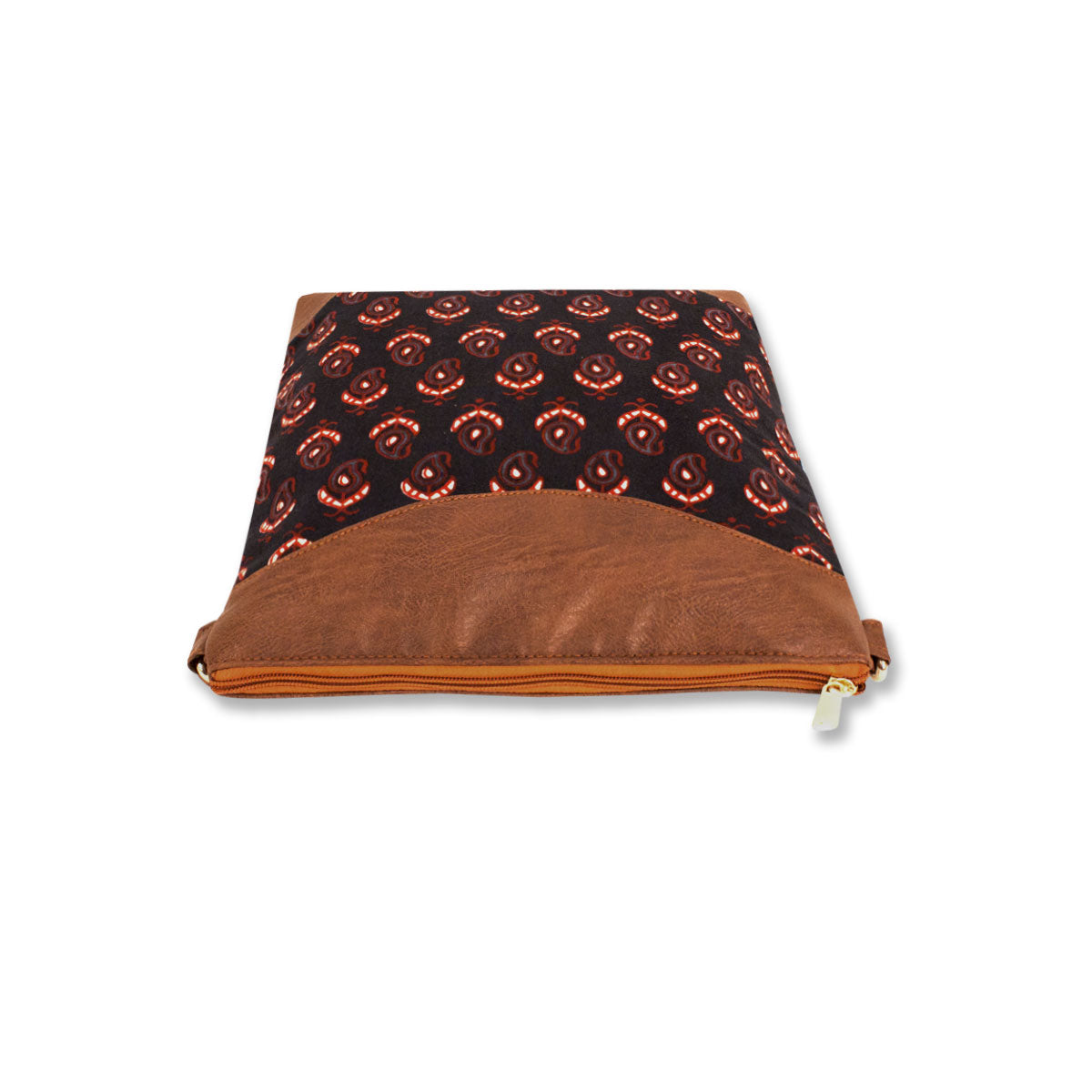 Black Buta Block Printed Messenger Bag