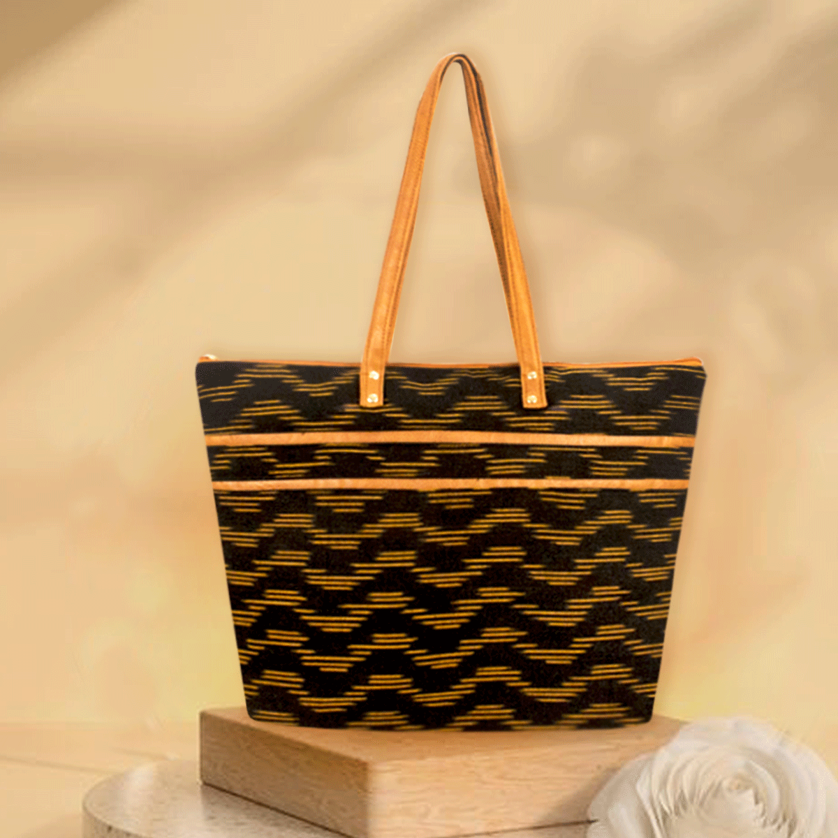 Magical Black Ikat Office Bag