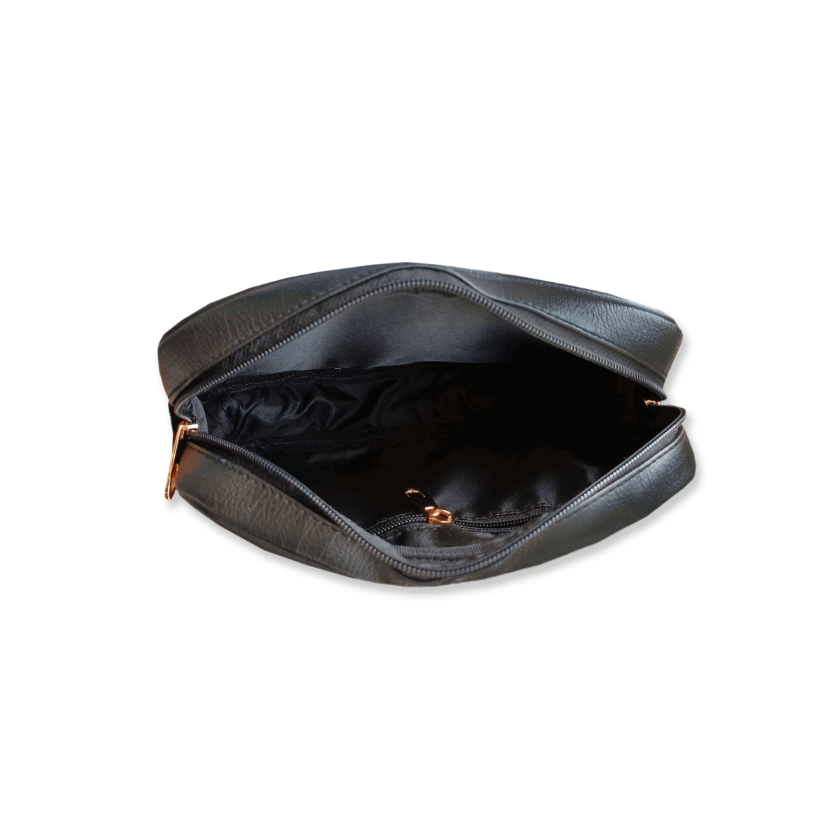 Black Petals Block printed Box Sling Bag