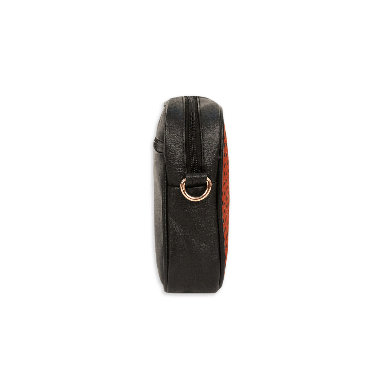Black Petals Block printed Box Sling Bag