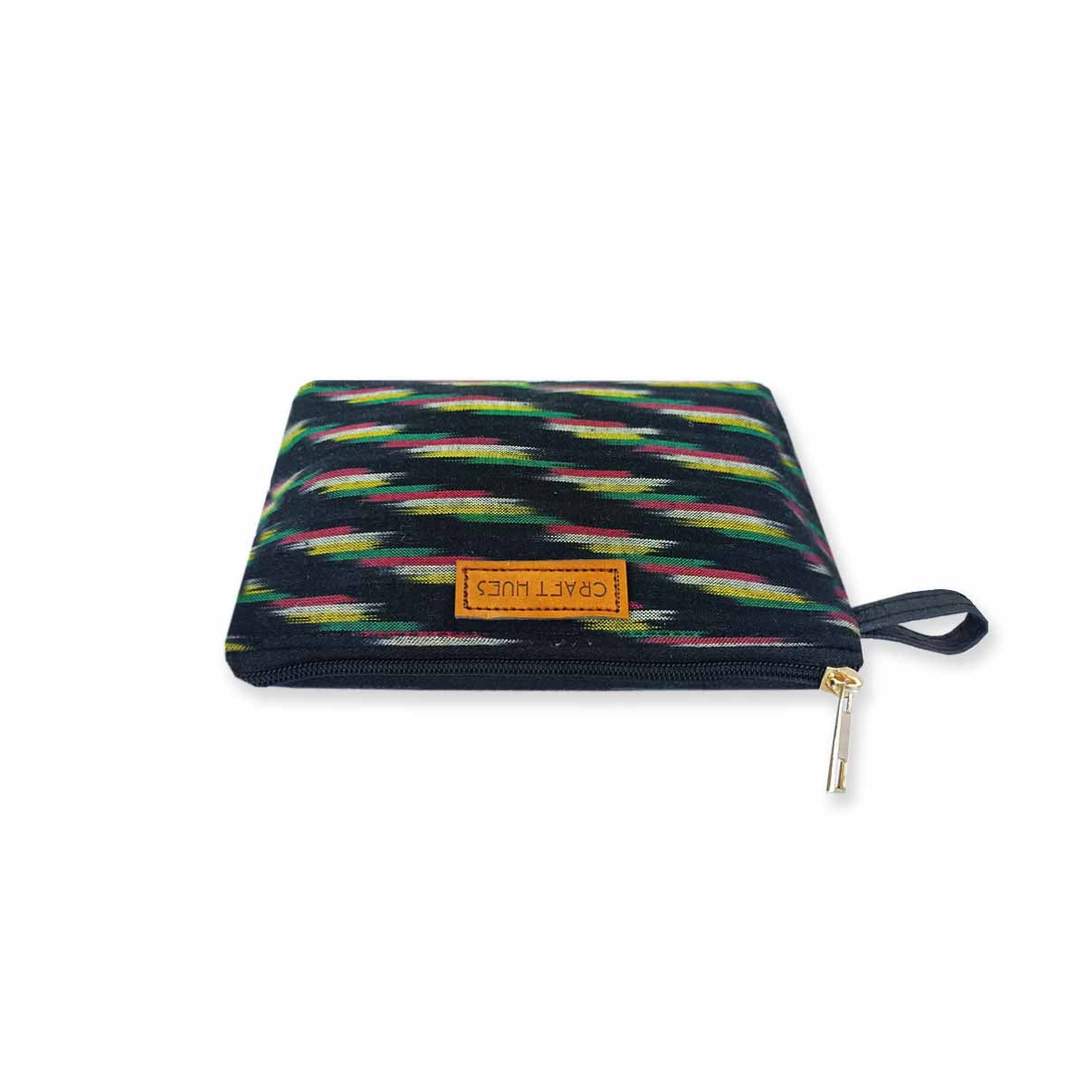 Black Road Ikkat Pouch Bag