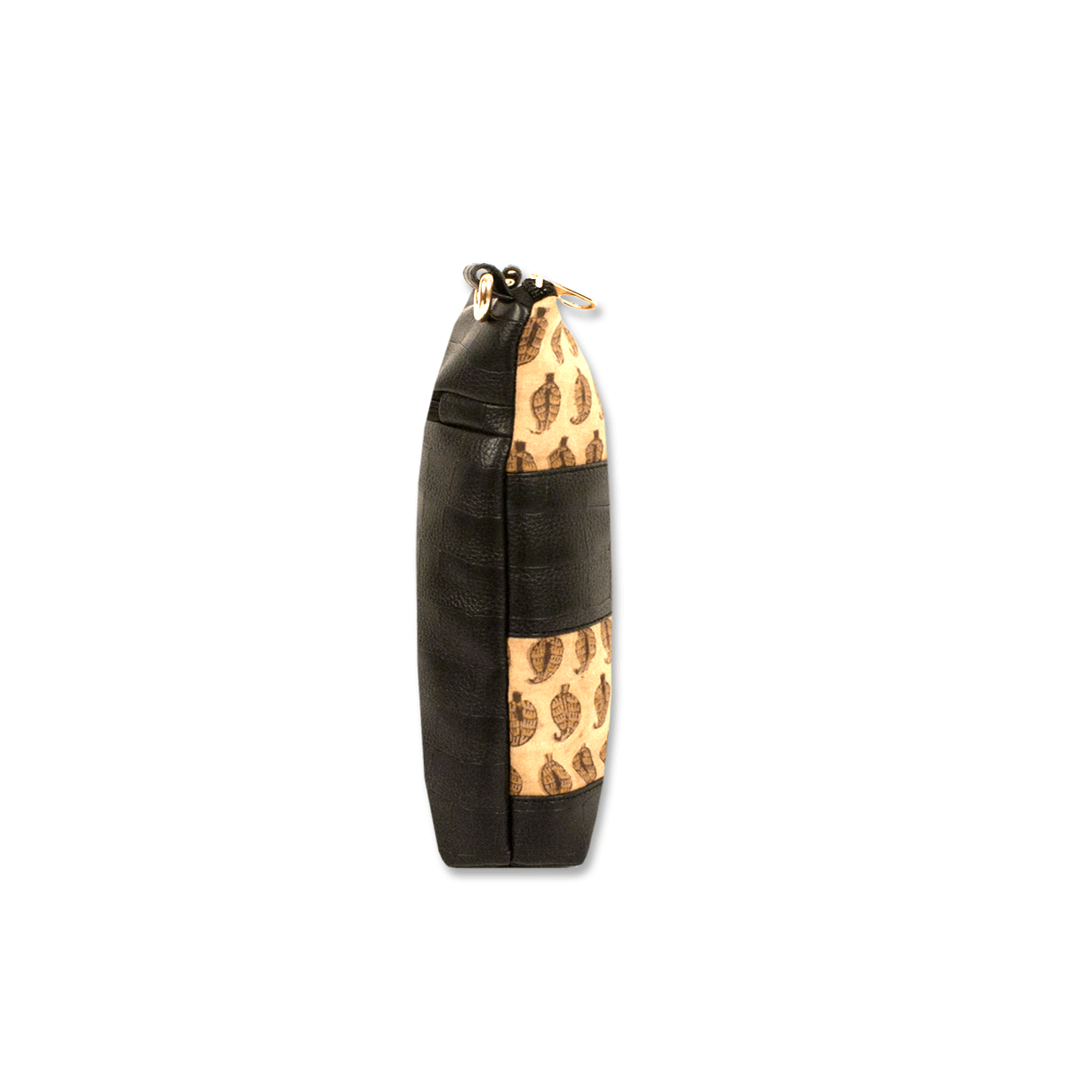 Brown Leaves Block Printed Sling Bag