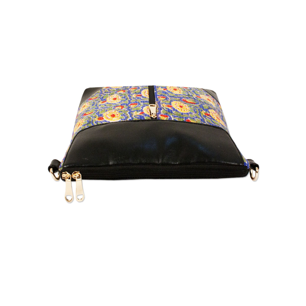 Blue Floral Printed Messenger Bag