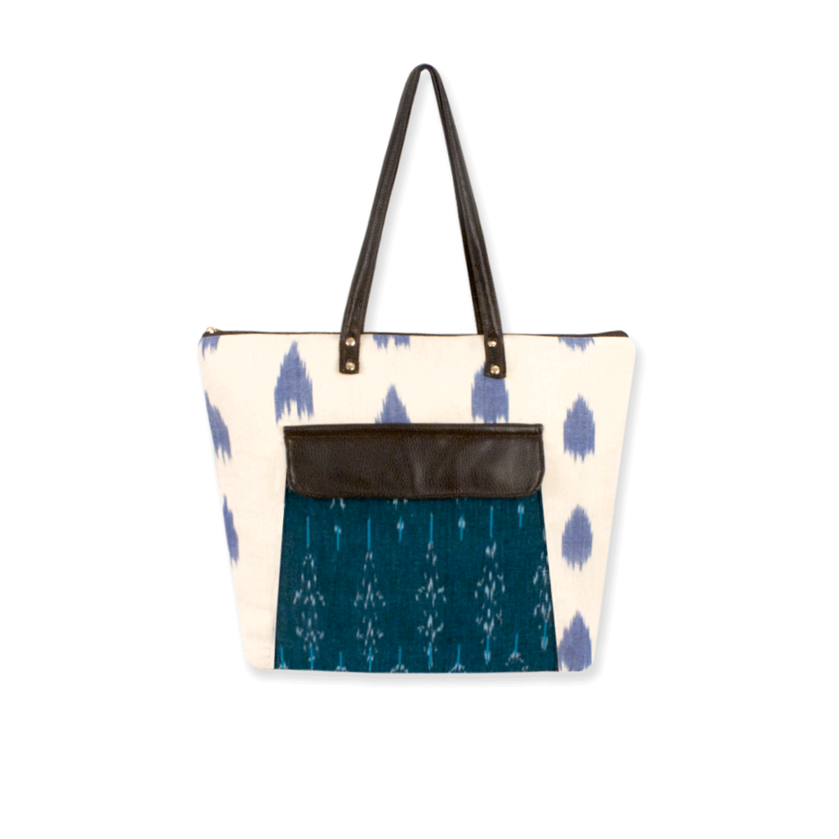 Pearl White Ikat Office Bag