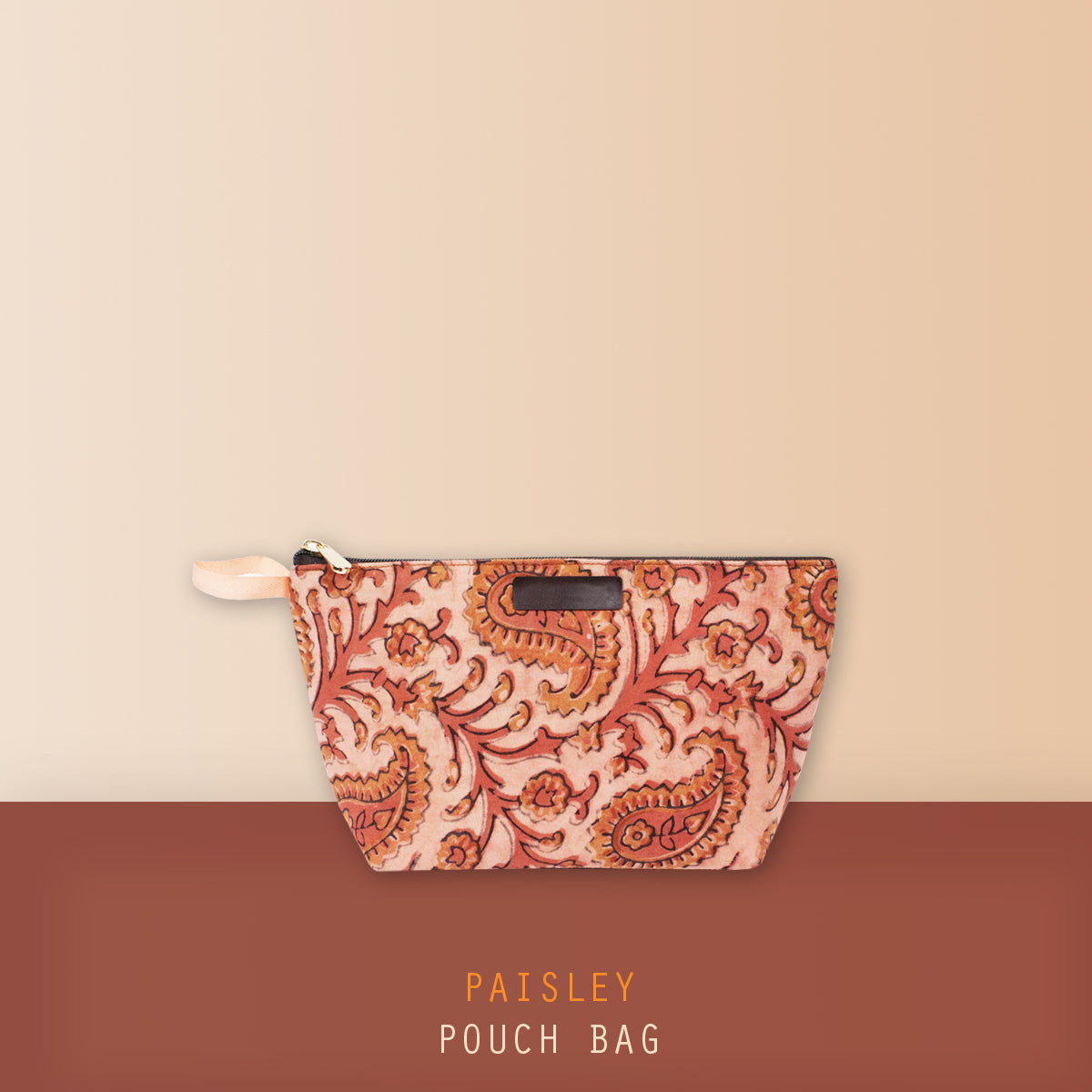 Paisley Block Printed Pouch