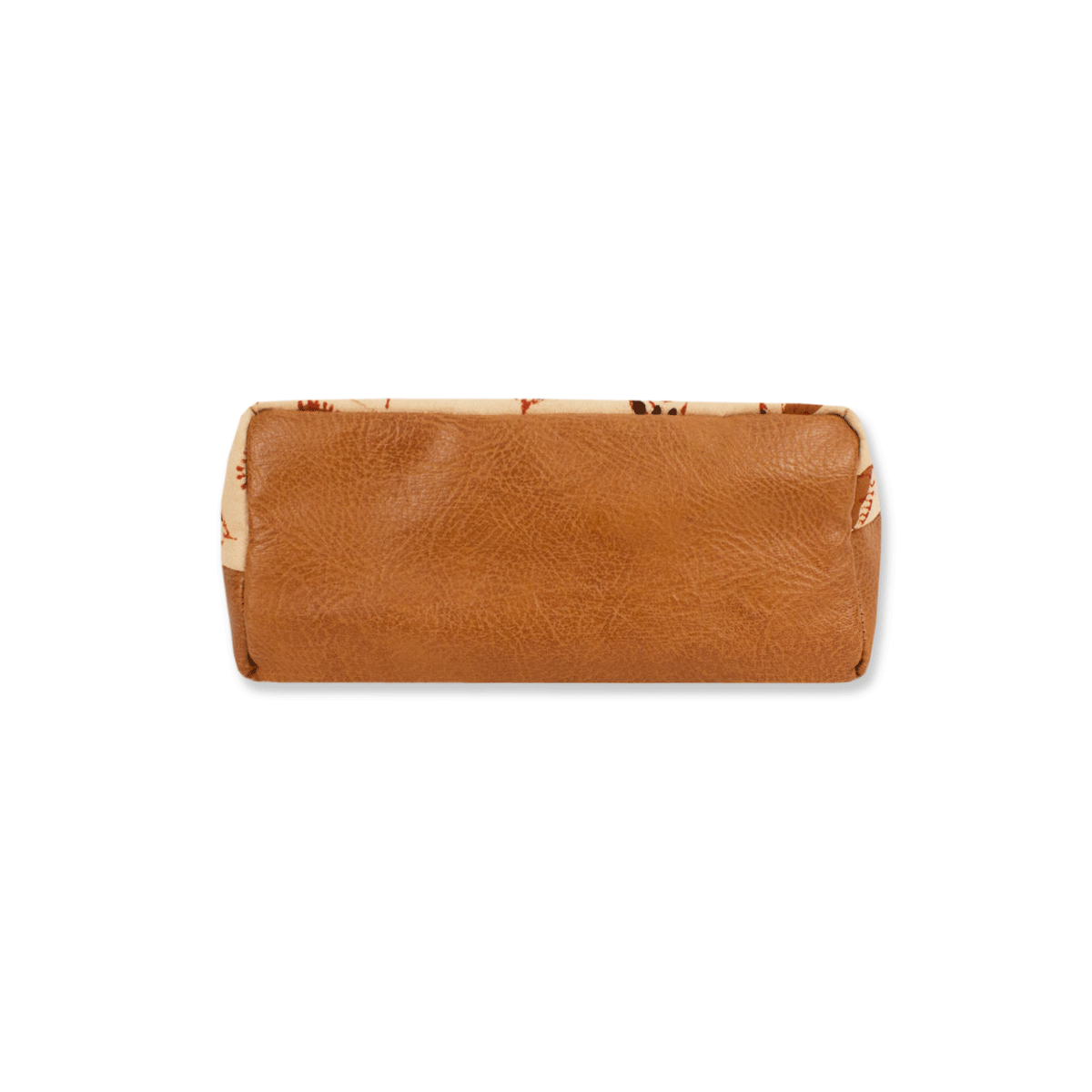 Brown Tulips Block Printed Pouch