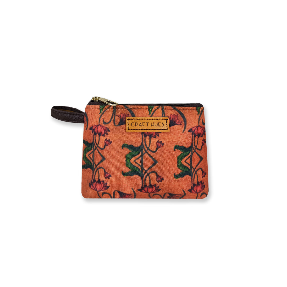 Brown Lotus Art Nouveau Multi-purpose Pouch