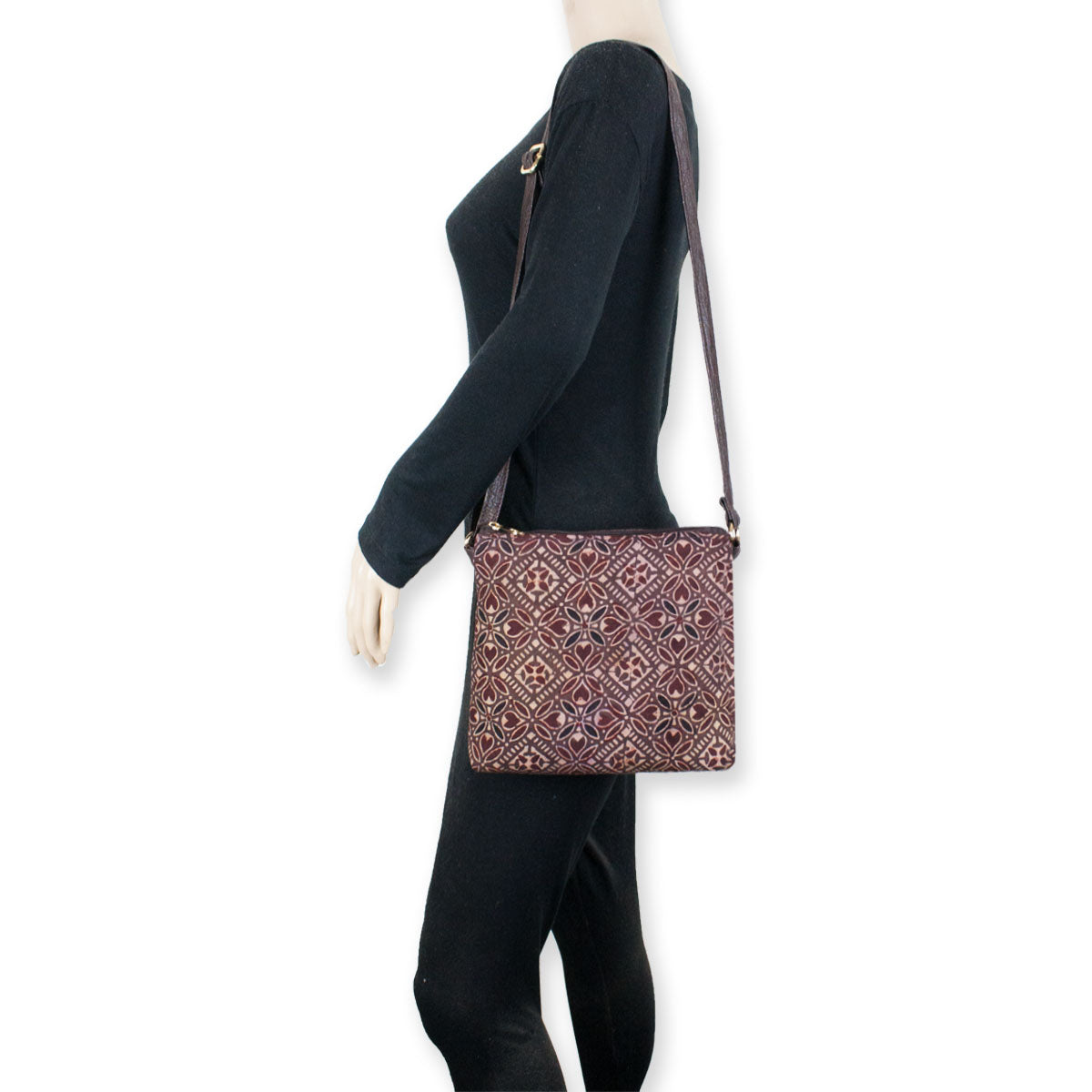 Block-Printed Four Petal Sling Bag